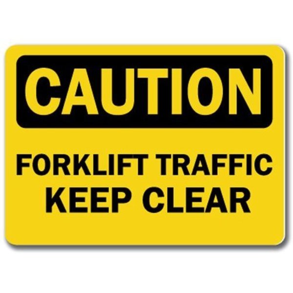 Signmission Caution-Forklift Traffic Keep Clear-10in x 14in OSHA Safety, CS-Forklift Traffic Keep Clear CS-Forklift Traffic Keep Clear